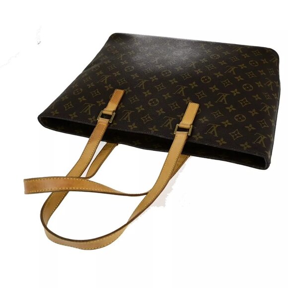 LOUIS VUITTON Logo Luco Shoulder Tote Bag Monogram Leather Brown - Picture 6 of 16